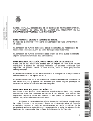 Utiel Scholarship Application Form