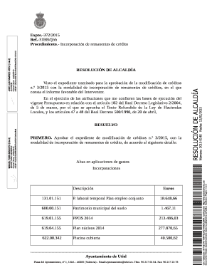 Visto el expediente tramitado para la aprobacin de la modificacin de crditos n