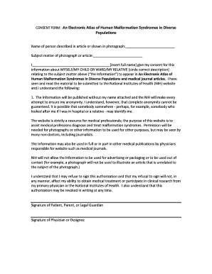 CONSENT FORM An Electronic Atlas of Human