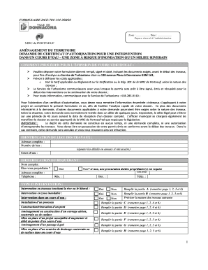AMNAGEMENT DU TERRITOIRE DEMANDE DE CERTIFICAT D