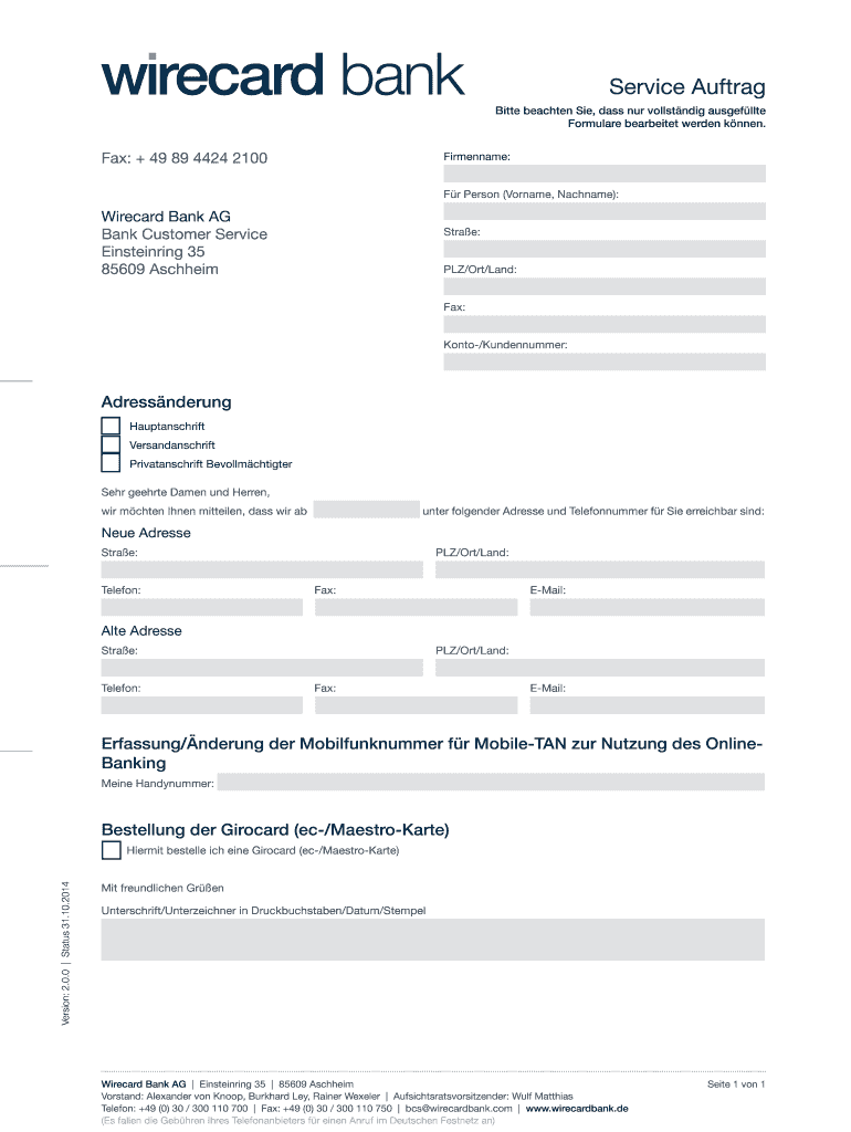 wirecard login Preview on Page 1