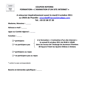 COUPON REPONSE FORMATION - lpttnet