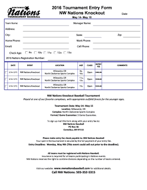 excel tournament