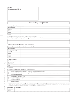 Bauvoranfrage (Vorbescheidsantrag) - Kreis Pinneberg