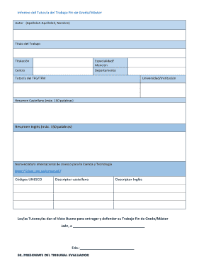 University of Jaen Official Master's Degree Regulations