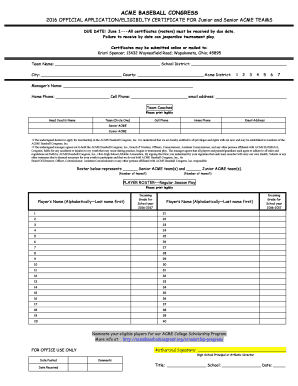 Printable baseball awards - Printable Version - ACME Baseball Congress - acmebaseballcongress