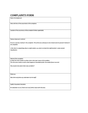 complaints letter for poor service