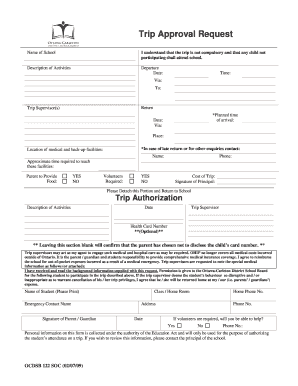 ocdsb field trip proposal form