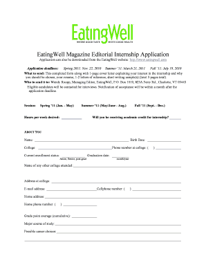 Internship Application rev2 - Eating Well