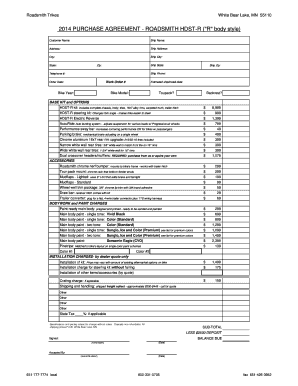 Roadsmith Trikes 2014 Purchase Agreement Roadsmith HDSTR "R ...