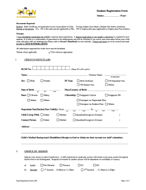 Zion Kindergarten Registration Form 2011 - EdnoLand