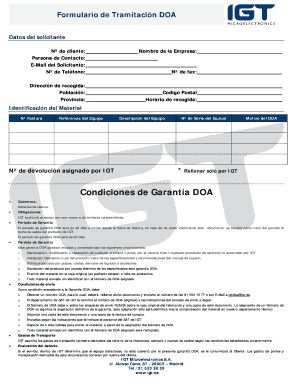 Formulario de Tramitacin DOA - igtes