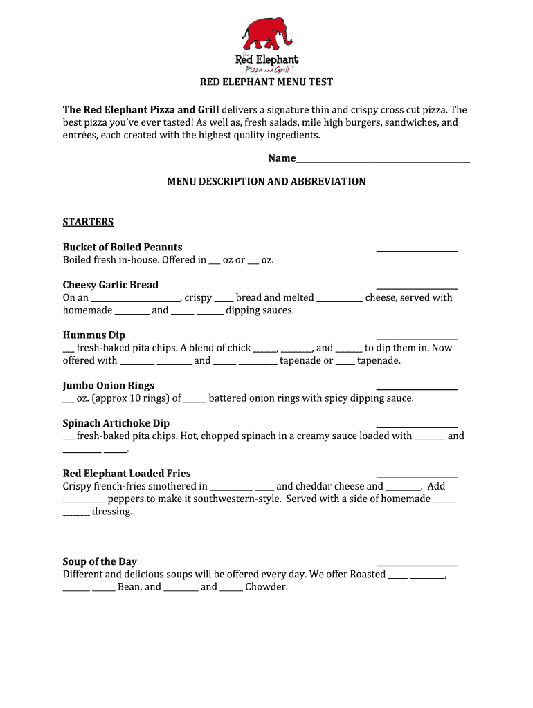 hotel menu card pdf Preview on Page 1.