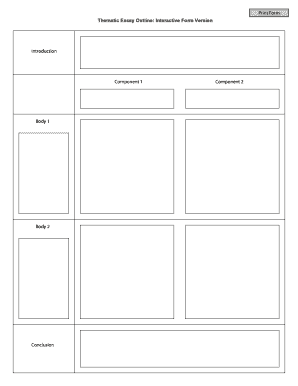 Thematic Essay Outline Interactive Form Version