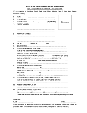 Biodata form - bio data form