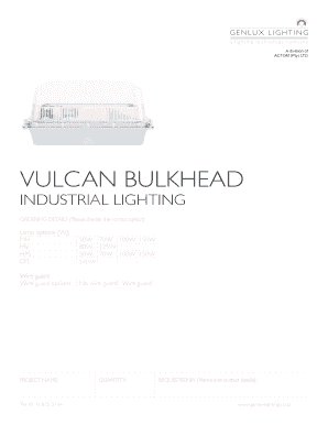 Soccer certificate award ideas - VULCAN BULKHEAD INDUSTRIAL LIGHTING LAMP TECHNICAL DATA Light source: HID and CFL lamps - genluxlighting co