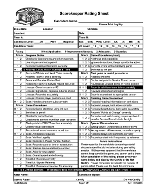 Volleyball sheets - Scorekeeper Rating Sheet - Zoom Volleyball Club - zoomvolleyball