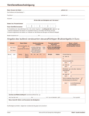 Verdienstbescheinigung ElterngeldPlus