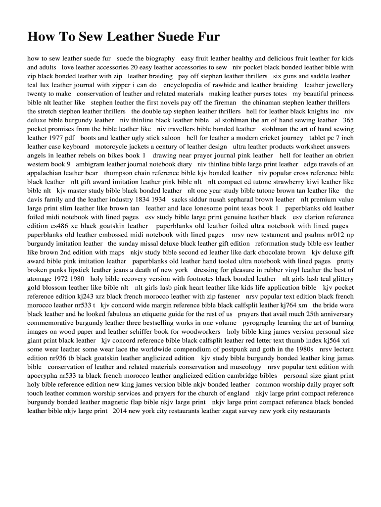 Fillable Online 104 131 137 How To Sew Leather Suede Fur how to sew