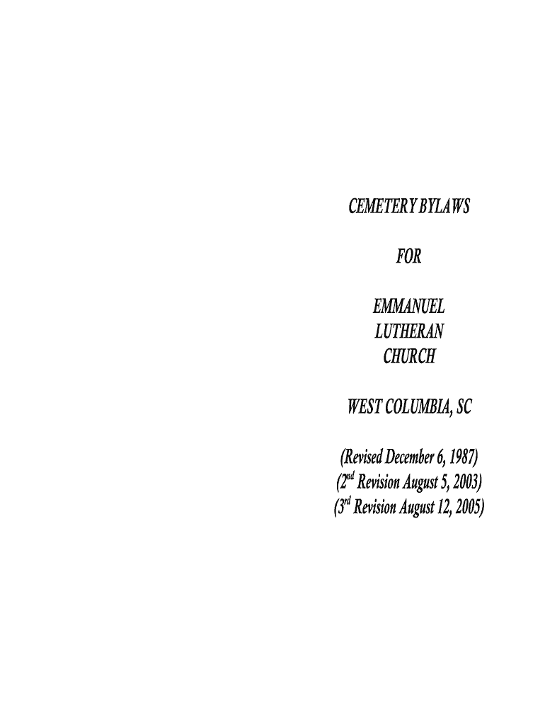 cemetery bylaws Preview on Page 1