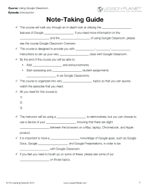 Professional minutes of meeting format - Using Google Classroom Professional Development Lesson Planet