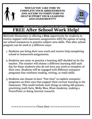 Printable Flyer Templates: After School Program Flyer - McGrath ... - grandblanc mcgrath schoolfusion