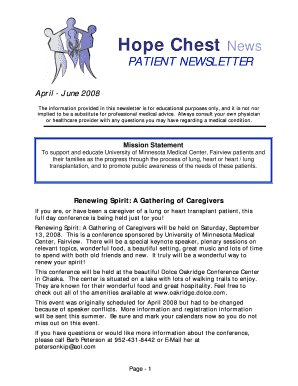 HCN Newsletter April - June 2008doc - hopechestnews