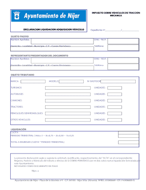 Vehicle Tax Declaration Form