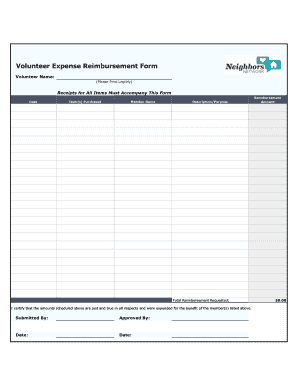 Expense Reimbursement Form Template from www.pdffiller.com