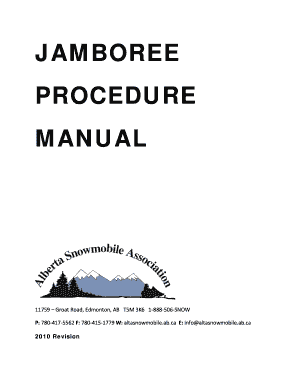 Midmark 413 - JAMBOREE PROCEDURE MANUAL - Alberta Snowmobile Association - altasnowmobile ab