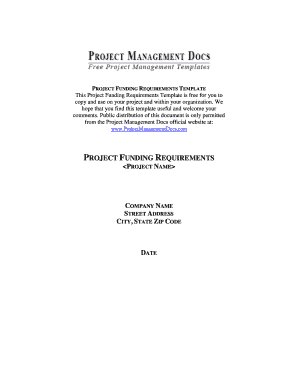 Halimbawa ng agenda - funding requirements template