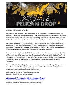 Download the 2015 Vendor Application here - Pensacola Pelican ...