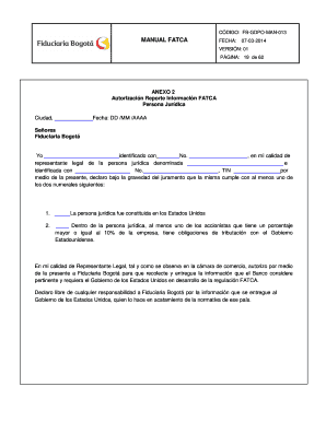 FATCA Authorization Form