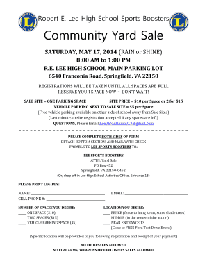 Lex parking rates - Community Yard Sale - Robert E. Lee High School Alumni and Friends