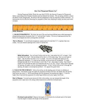 Fillable Online Does Your Playground Measure Up Fax Email Print - pdfFiller