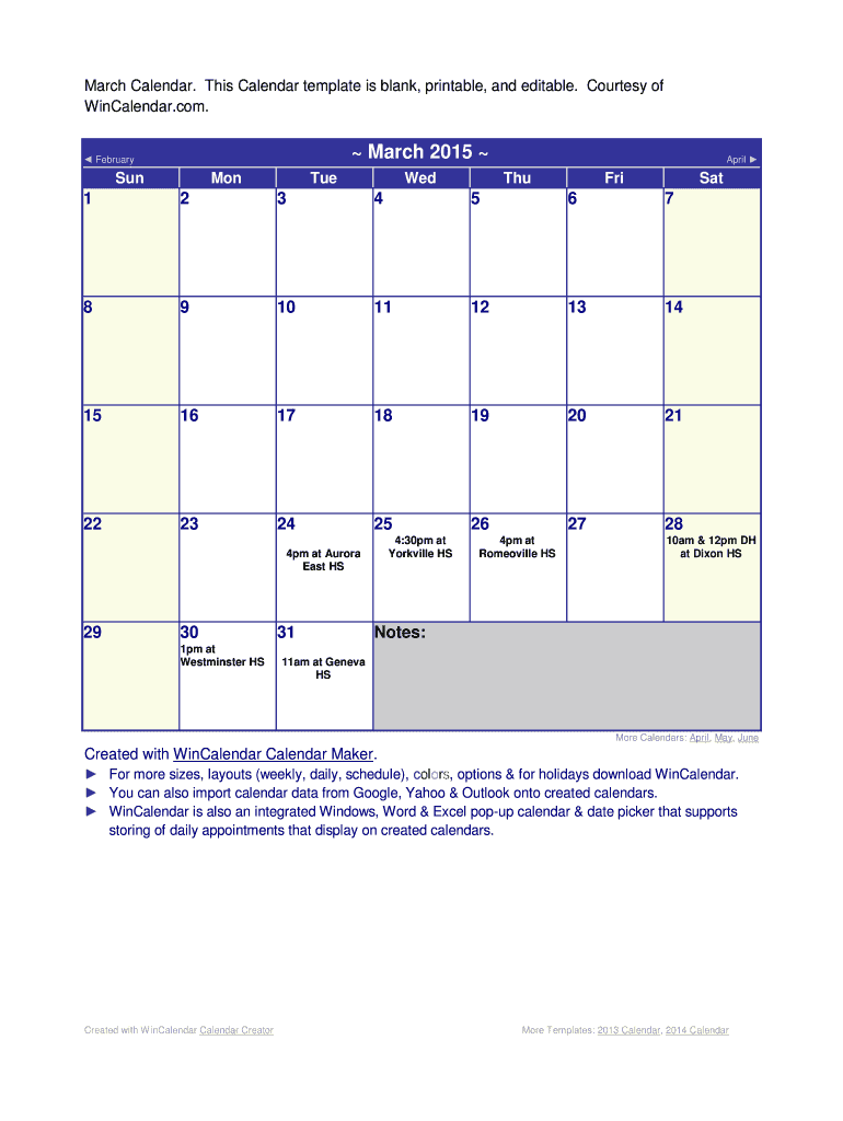 Fillable Online Calendar Template - Blank & Printable Calendar in Word ...