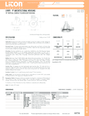 LVH91 - 9" ARCHITECTURAL HOUSING - LITON Lighting