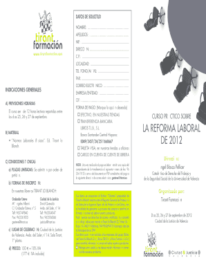 Spanish Labor Law Course Registration Form