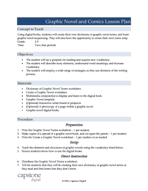 Graphic Novel and Comics Lesson Plan