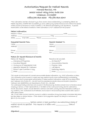Authorization Request for Medical Records