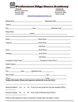 com Billing Name: Scarsdale Site 4 Grayrock Road Scarsdale NY 10583 (914)7133282 Registration Date: Address: City: State: Zip/Postal Code: Home Phone: Email Parent: Home Phone: Employer: Work Phone: Cell Phone: Parent: Home Phone: Employer: