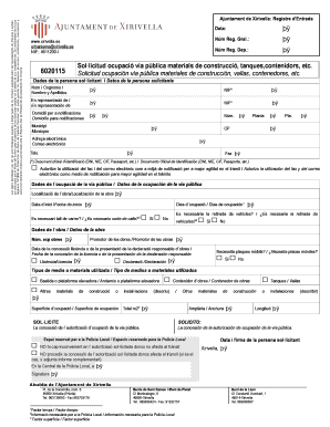 Xirivella Public Way Occupation Request