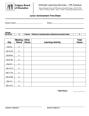 Chinook Learning Services Off-Campus - JASA - Company Program