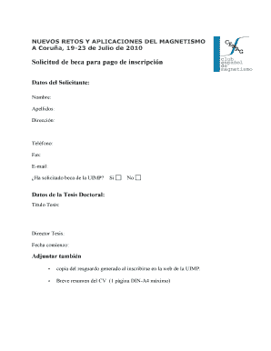 Solicitud de beca para pago de inscripcin - cemages
