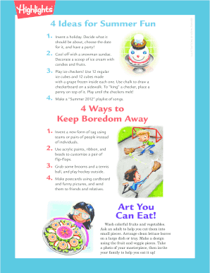 Daycare food menu template - 4 Ways to Keep Boredom Away - Highlights for Children