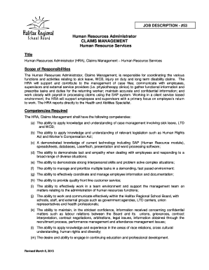 Notice to proceed without signed contract - Human Resources Administrator CLAIMS MANAGEMENT Human - jobs hrsb ns