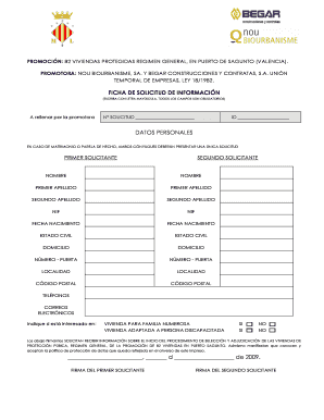 Spanish Protected Housing Information Request Form