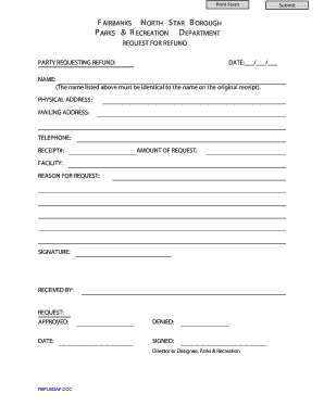 Security Deposit Refund Form - Fairbanks North Star Borough ... - old co fairbanks ak