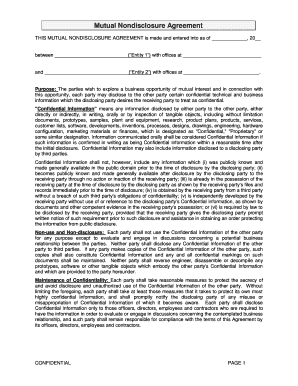 Whats a nda form - Mutual Non-Disclosure Colorado bNDAb