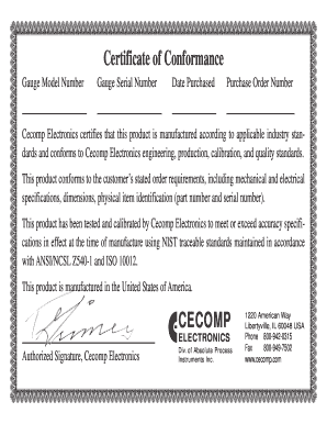 Script for awarding of certificates - Certificate of Conformance - Cecomp